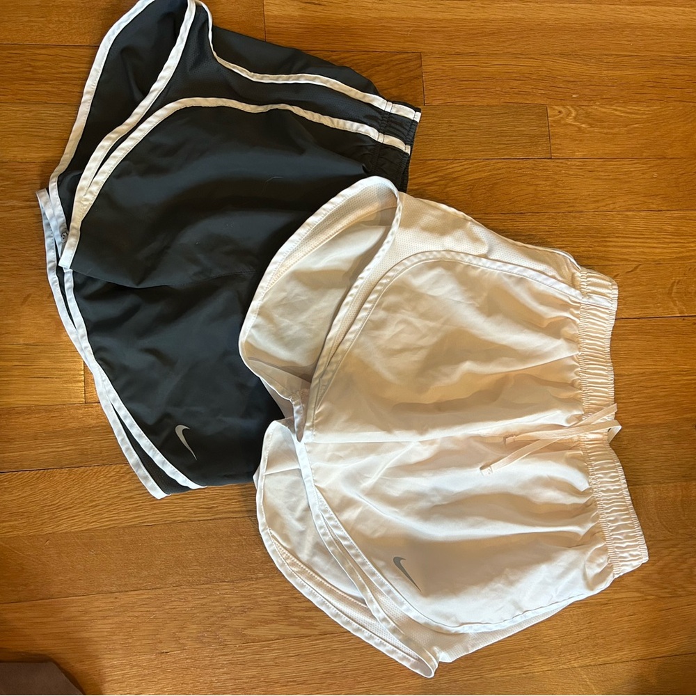 Nike Grey and White Athletic Shorts